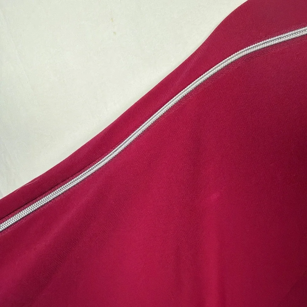 Michael Kors Womens Small Pink‎ Long Sleeve Top Zipper Shoulder Detail